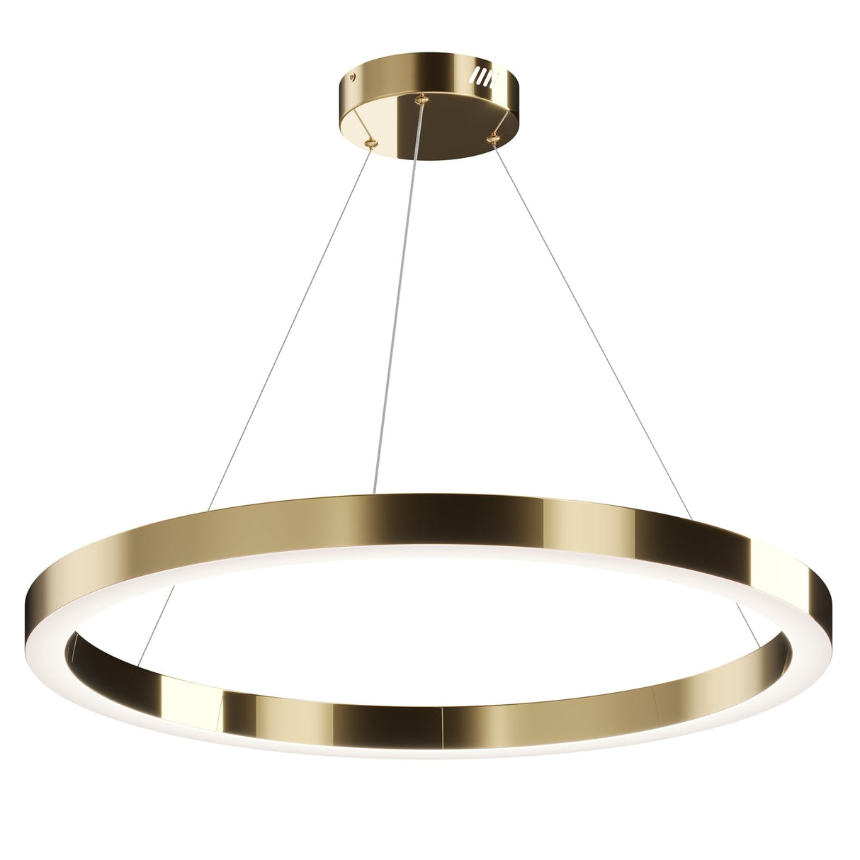 Modern Brass Saturno Circle Pendant by Maytoni