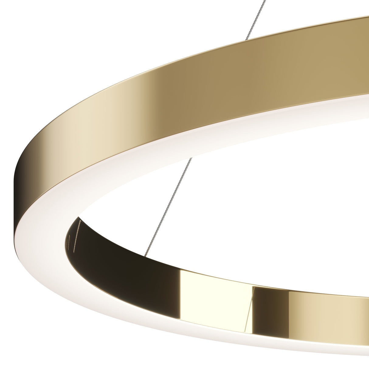 Modern Brass Saturno Circle Pendant by Maytoni