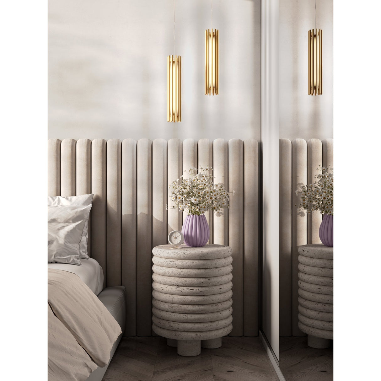 Elegant Brass Sonata Pendant Light