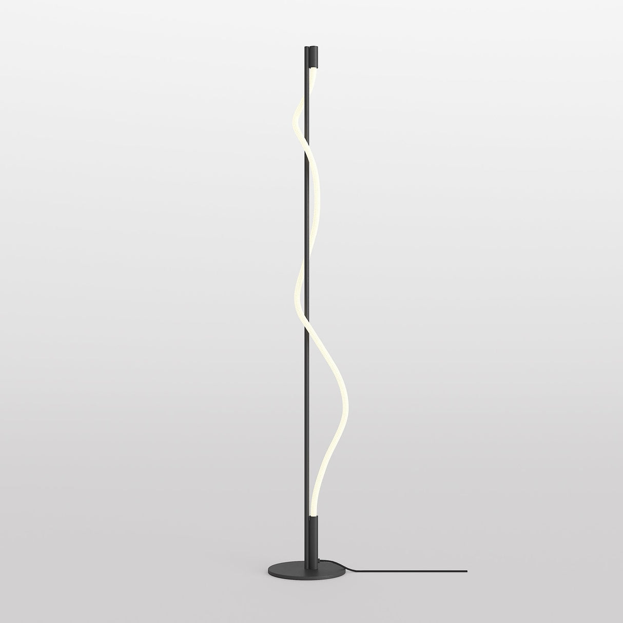 Contemporary Black Tau Floor Lamp - Sleek Modern Design