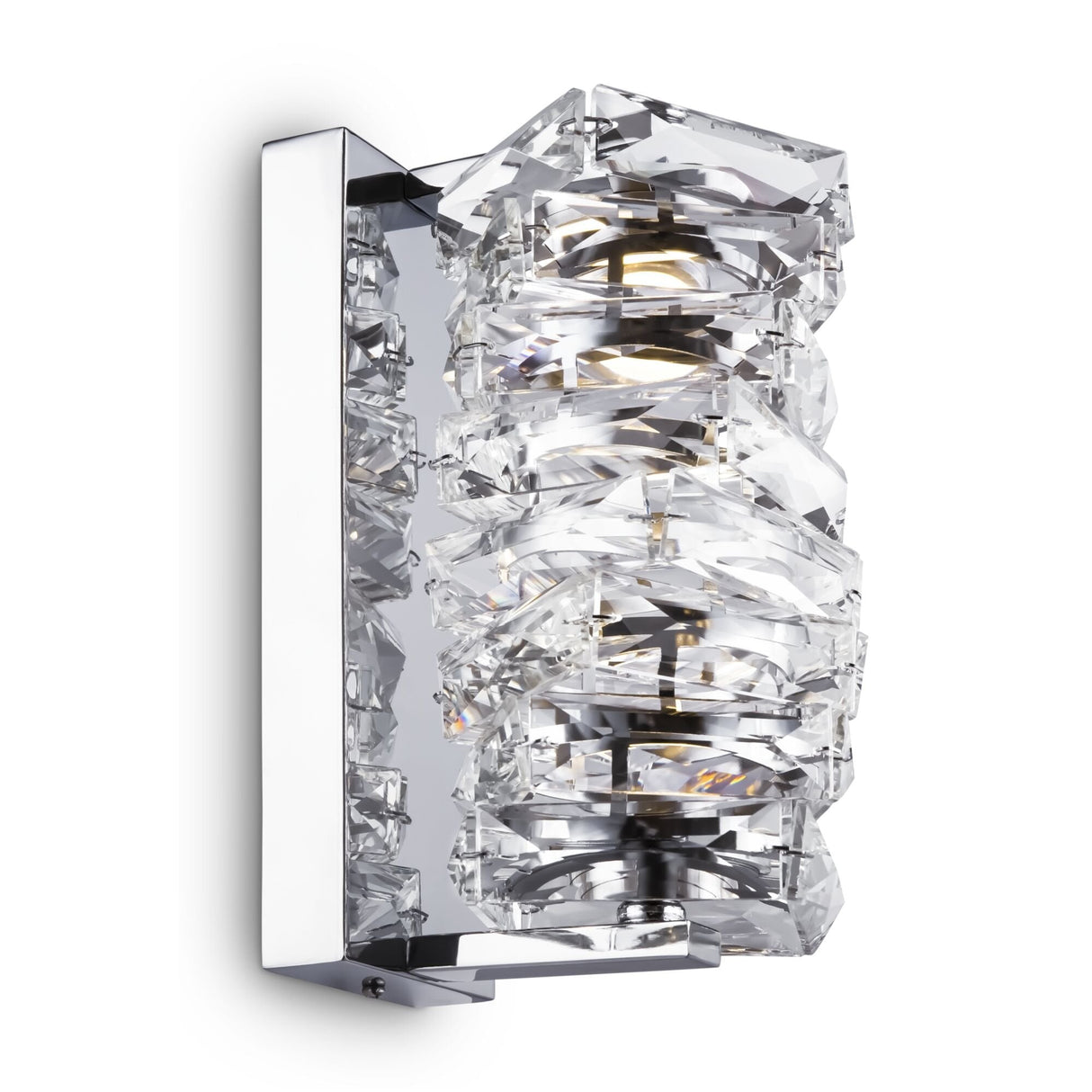 Sleek Chrome Glass Wall Lamp - Modern Coil by Maytoni