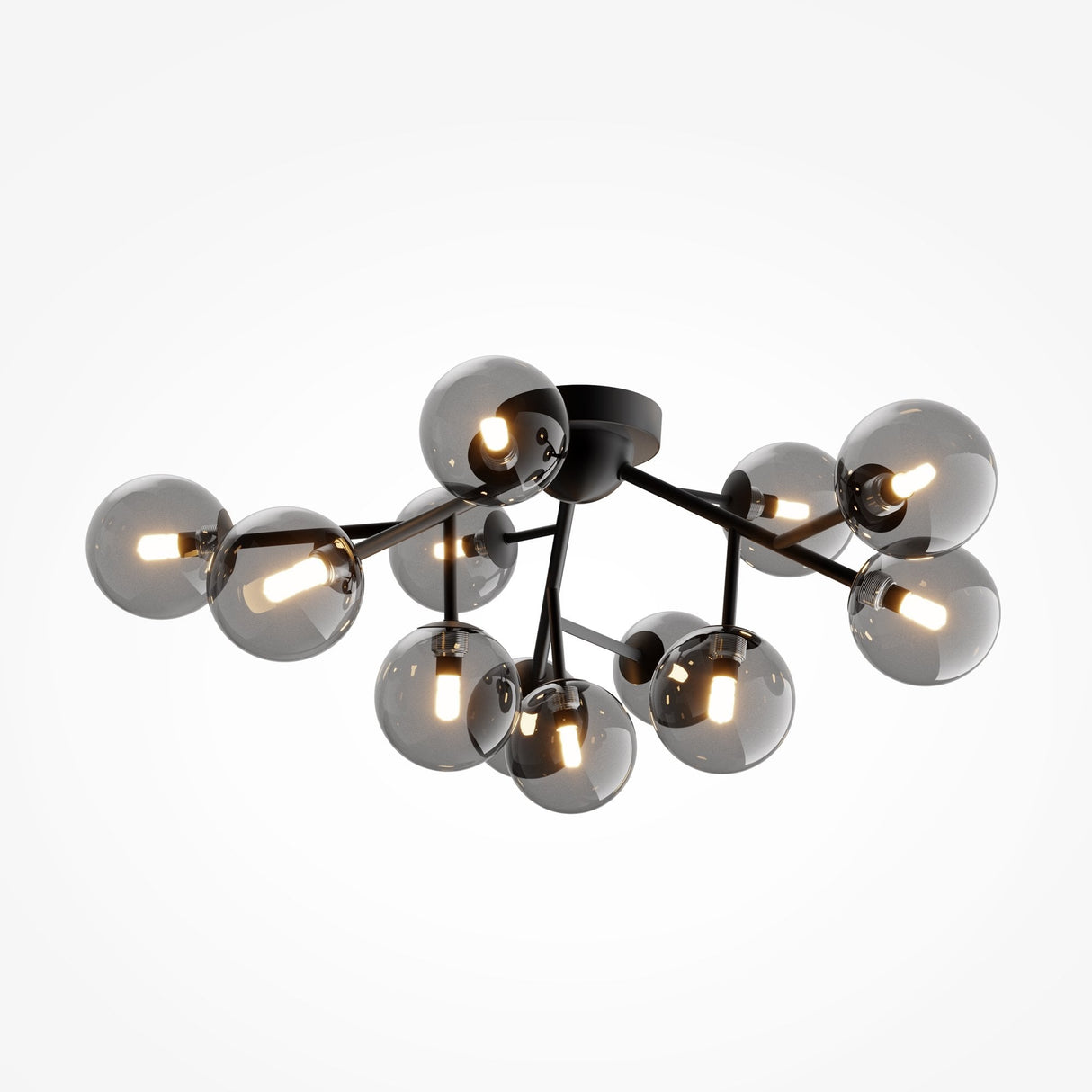Matte Black Modern Dallas Ceiling Lamp by Maytoni