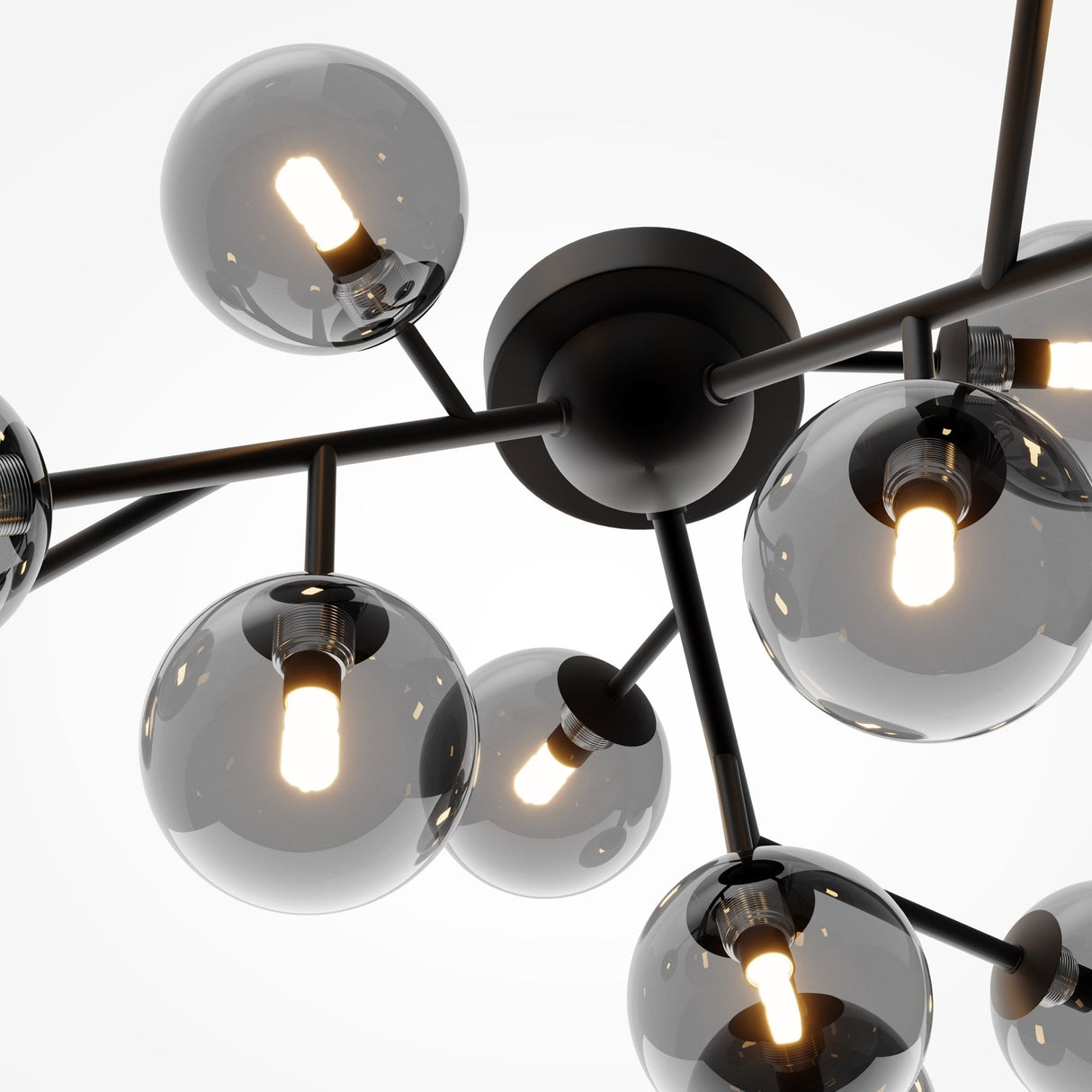 Matte Black Modern Dallas Ceiling Lamp by Maytoni