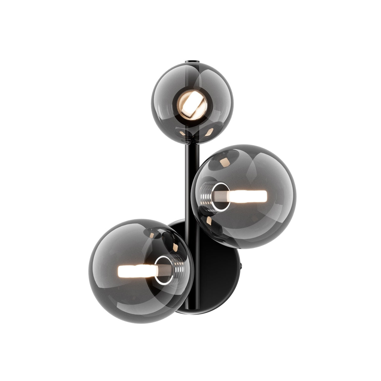 Sleek Black Dallas Contemporary Wall Lamp