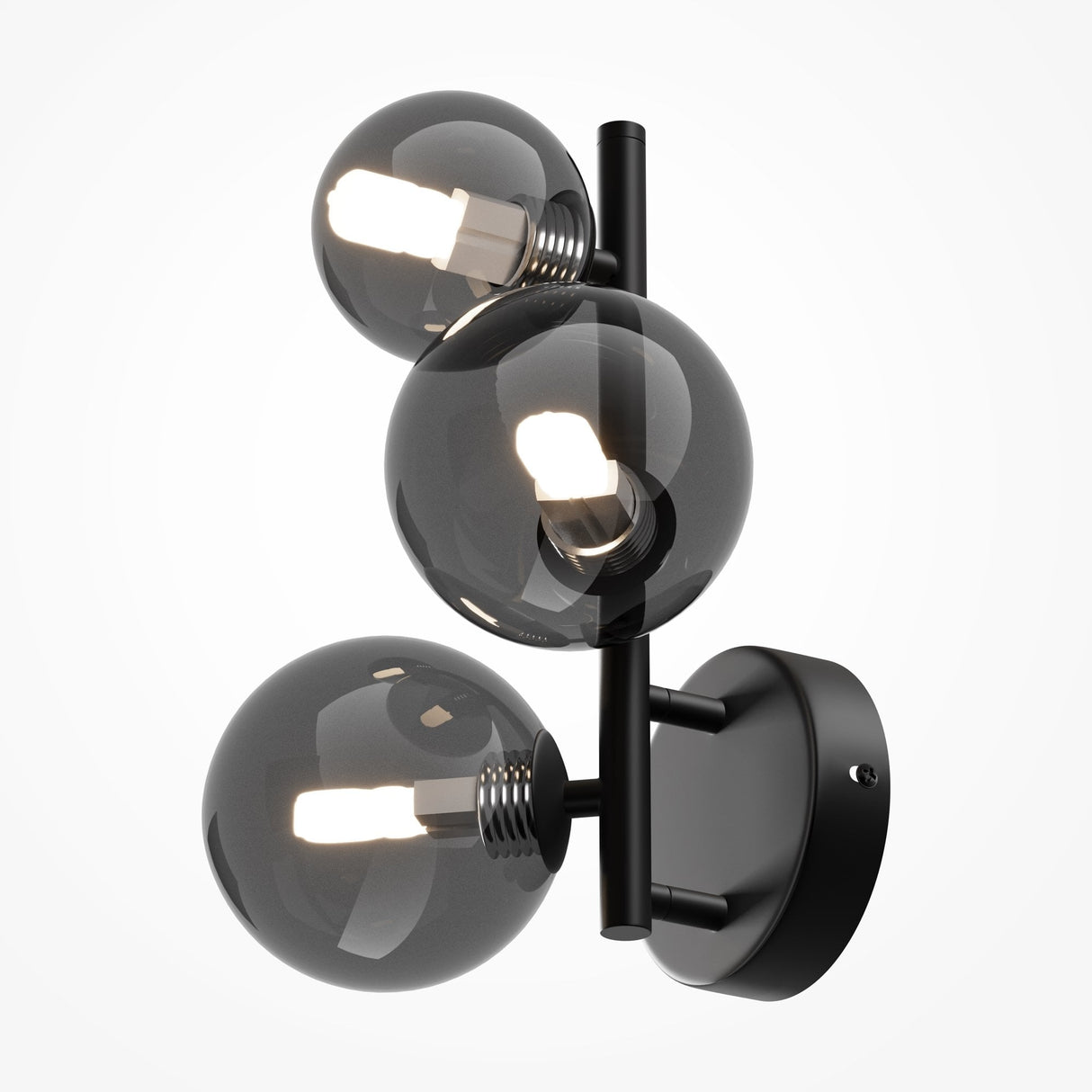 Sleek Black Dallas Contemporary Wall Lamp