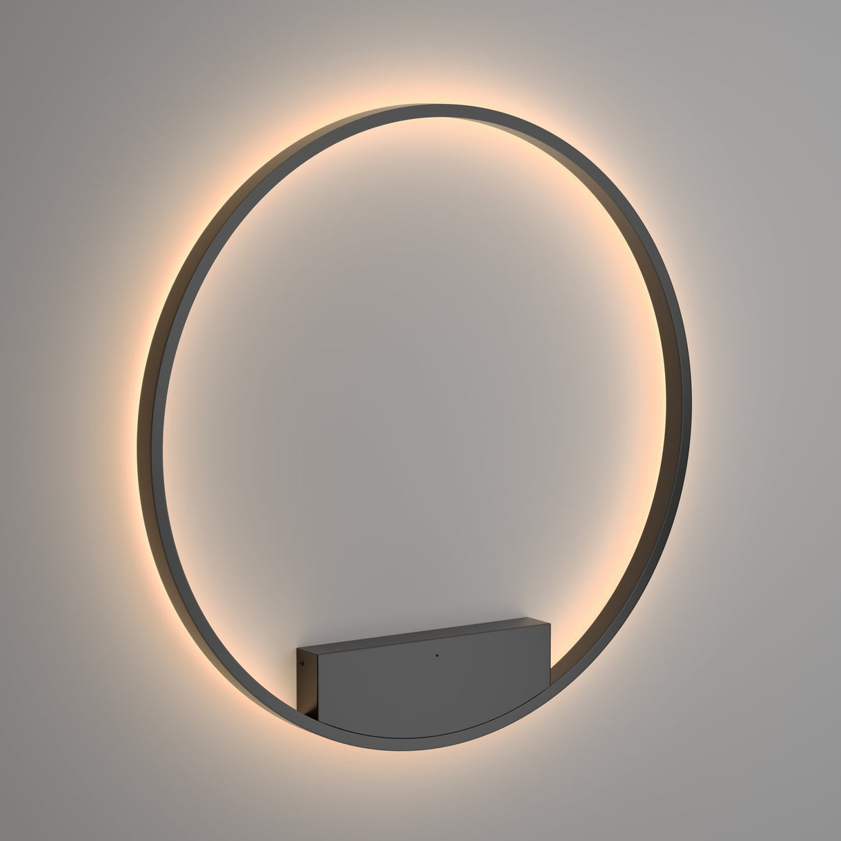 Sleek Black Rim LED Wall Lamp