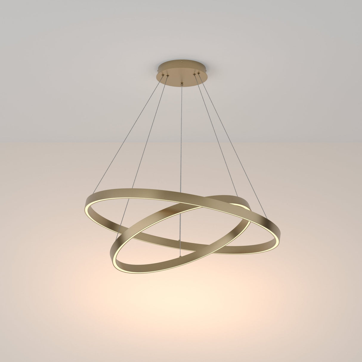 Elegant Brass Circle Pendant Light - Maytoni Modern Rim Collection