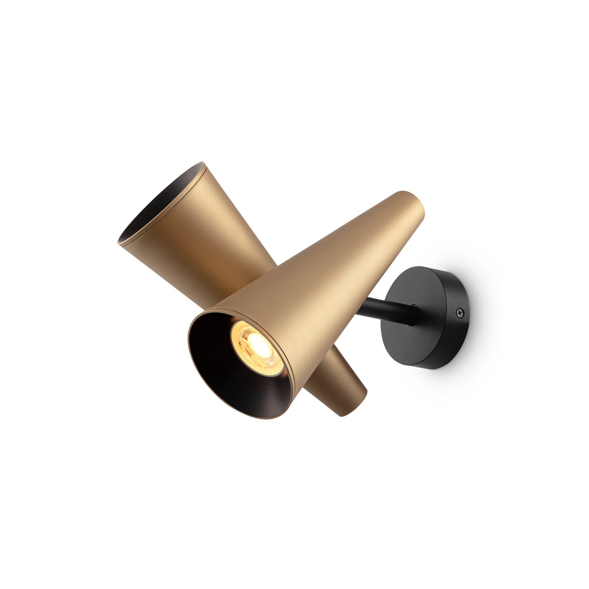 Elegant Brass Twin Cone Wall Lamp - Modern Giro Series by Maytoni