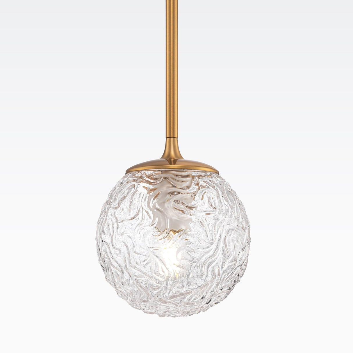 Contemporary Brass Ligero Globe Pendant Light