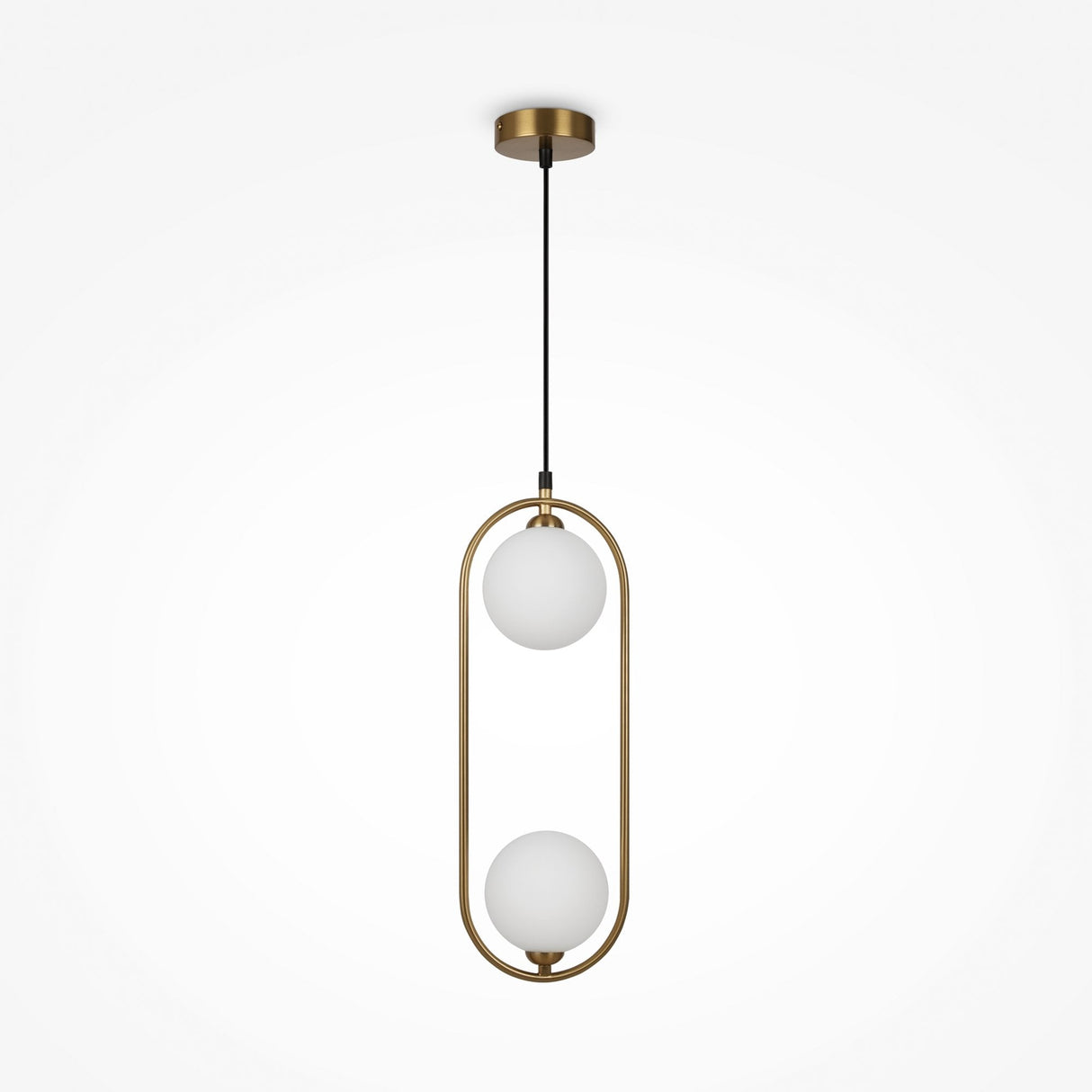 Sleek Brass Modern Pendant Light - Maytoni Ring Collection