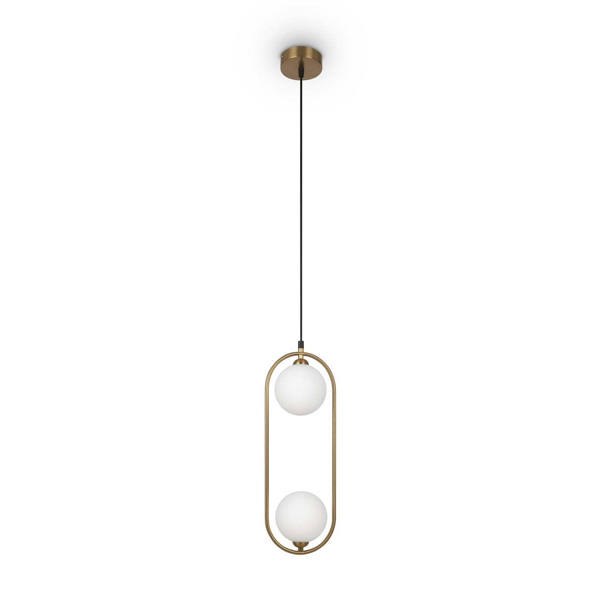 Sleek Brass Modern Pendant Light - Maytoni Ring Collection