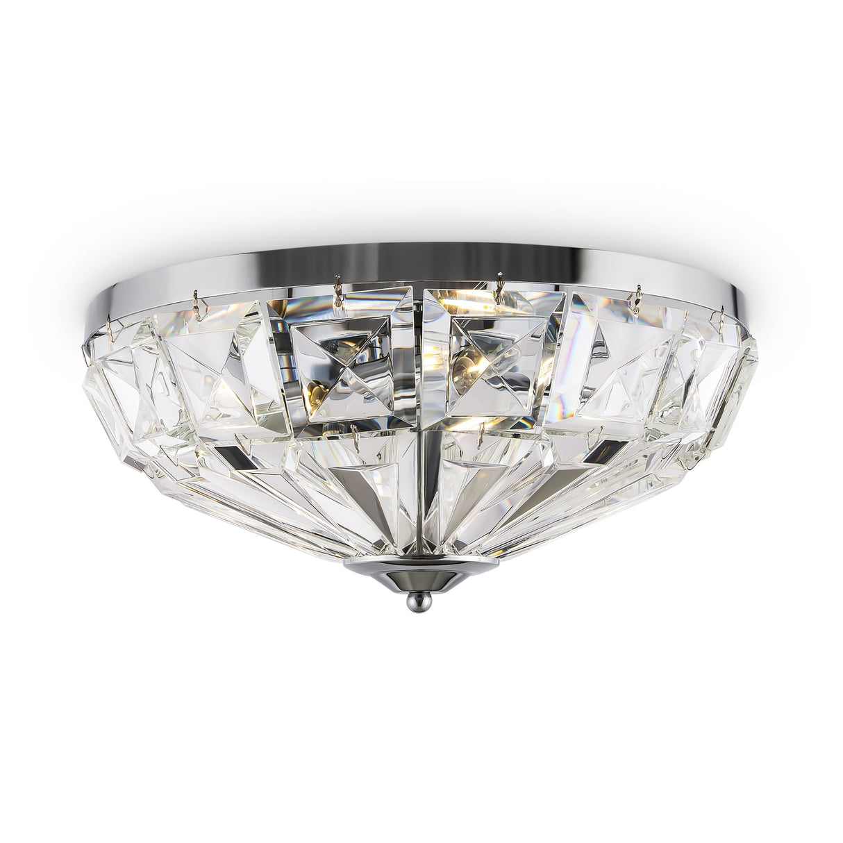 Elegance Chrome Faceted Ceiling Lamp - Neoclassic Collection