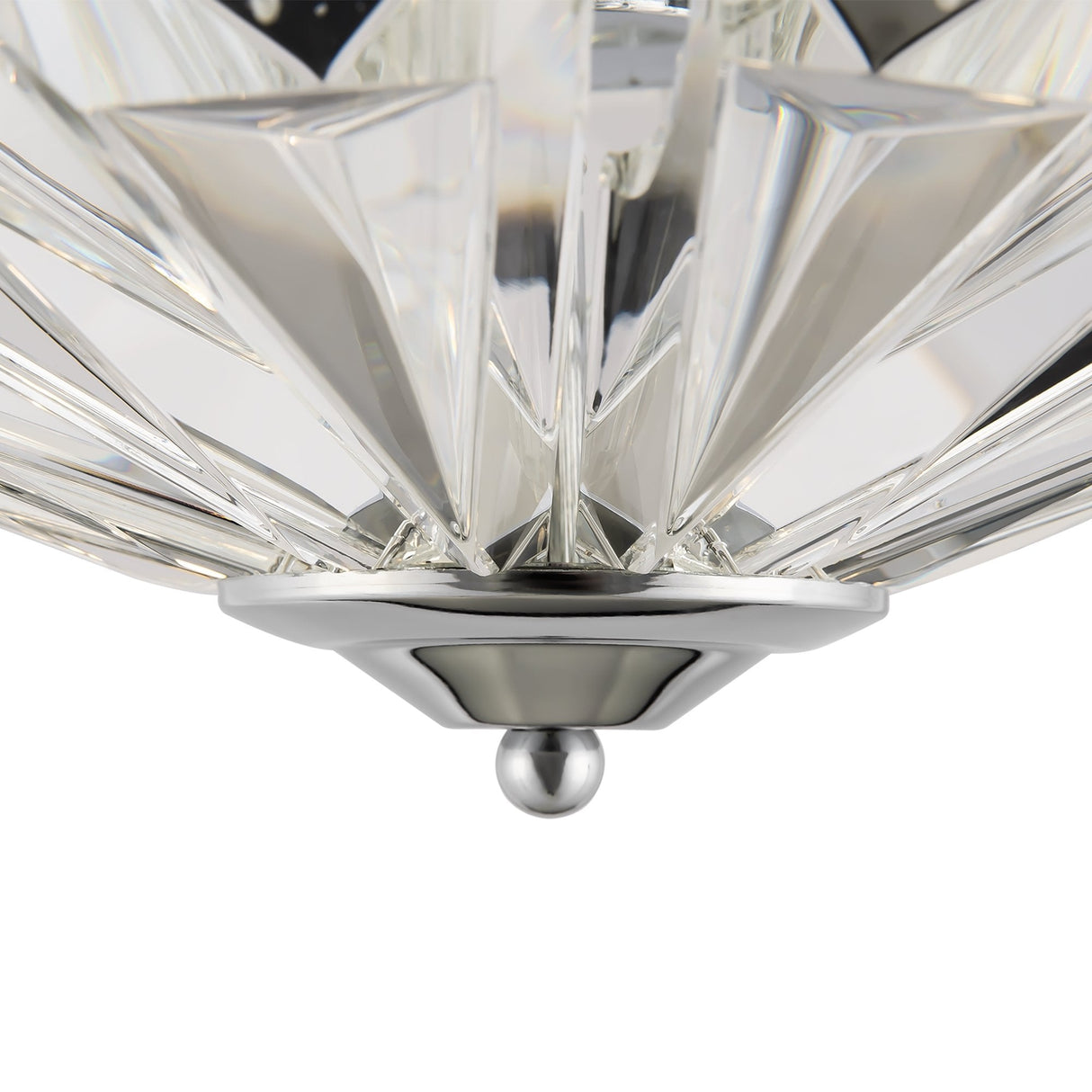 Elegance Chrome Faceted Ceiling Lamp - Neoclassic Collection