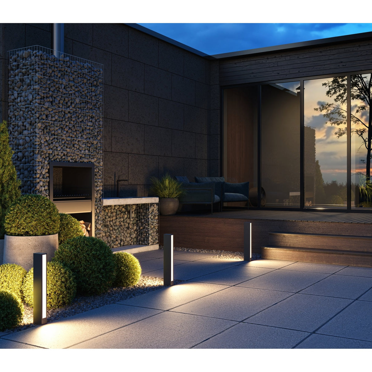 Graphite Modern Minimalist Outdoor Landscape Light