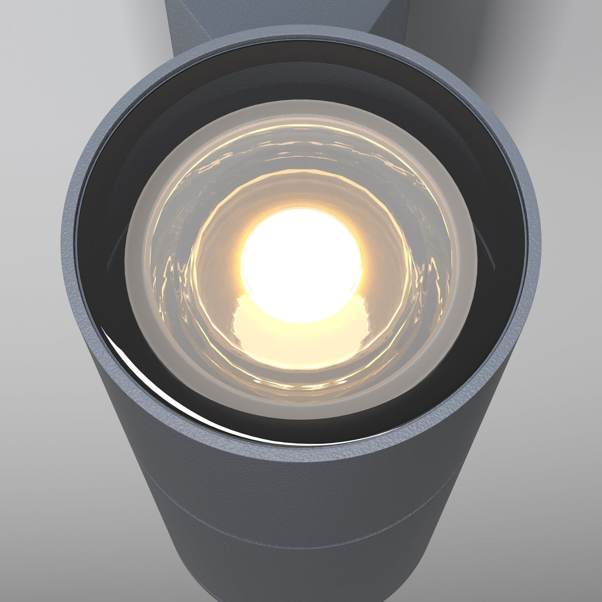 Sleek Grey Bowery Outdoor Wall Lamp