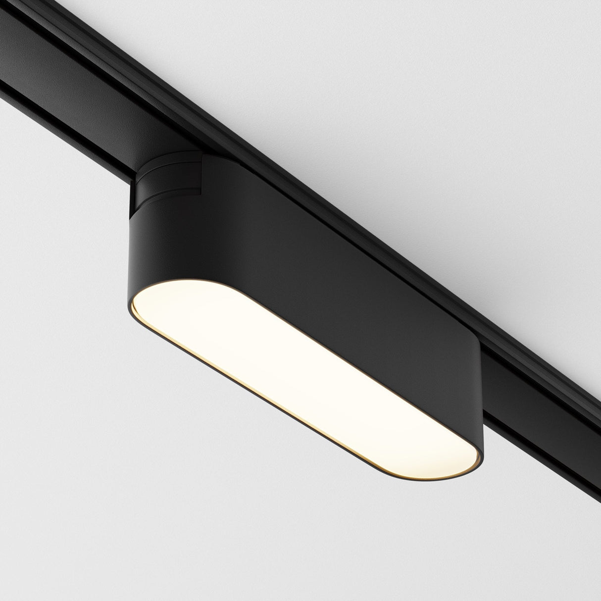 Sleek Black Magnetic Track Lighting by Maytoni - Radity Basis Series