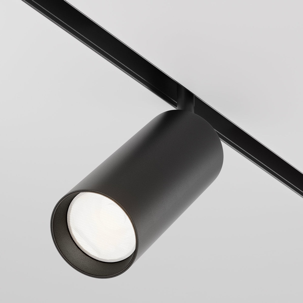 Sleek Black Exility Focus LED Magnetic Track Lighting System