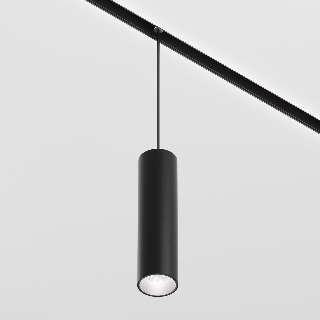 Exility Focus Magnetic LED Pendant Track Light - Sleek Black Design