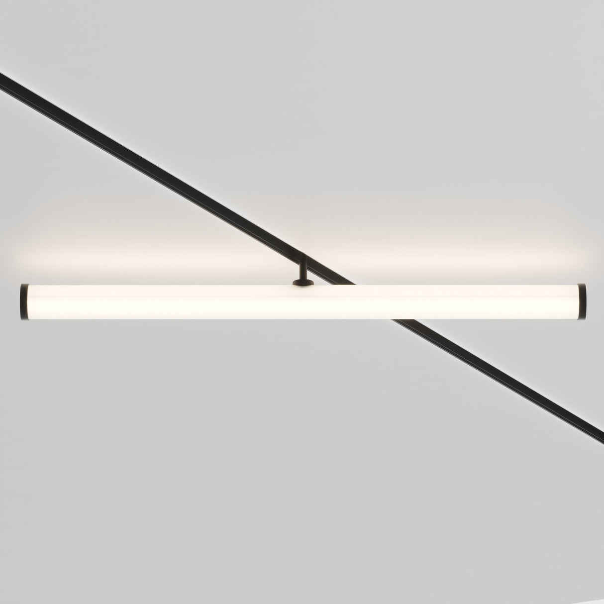 Sleek Black Magnetic Track Lighting System - Exility LARC Series