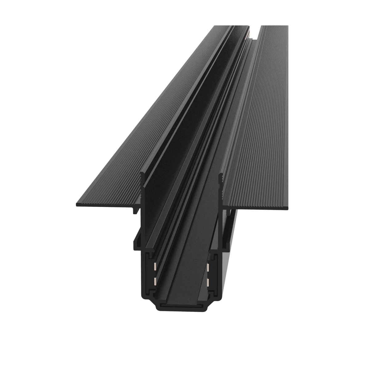 Sleek Black Recessed Magnetic Track System - Exility Busbar Trunking