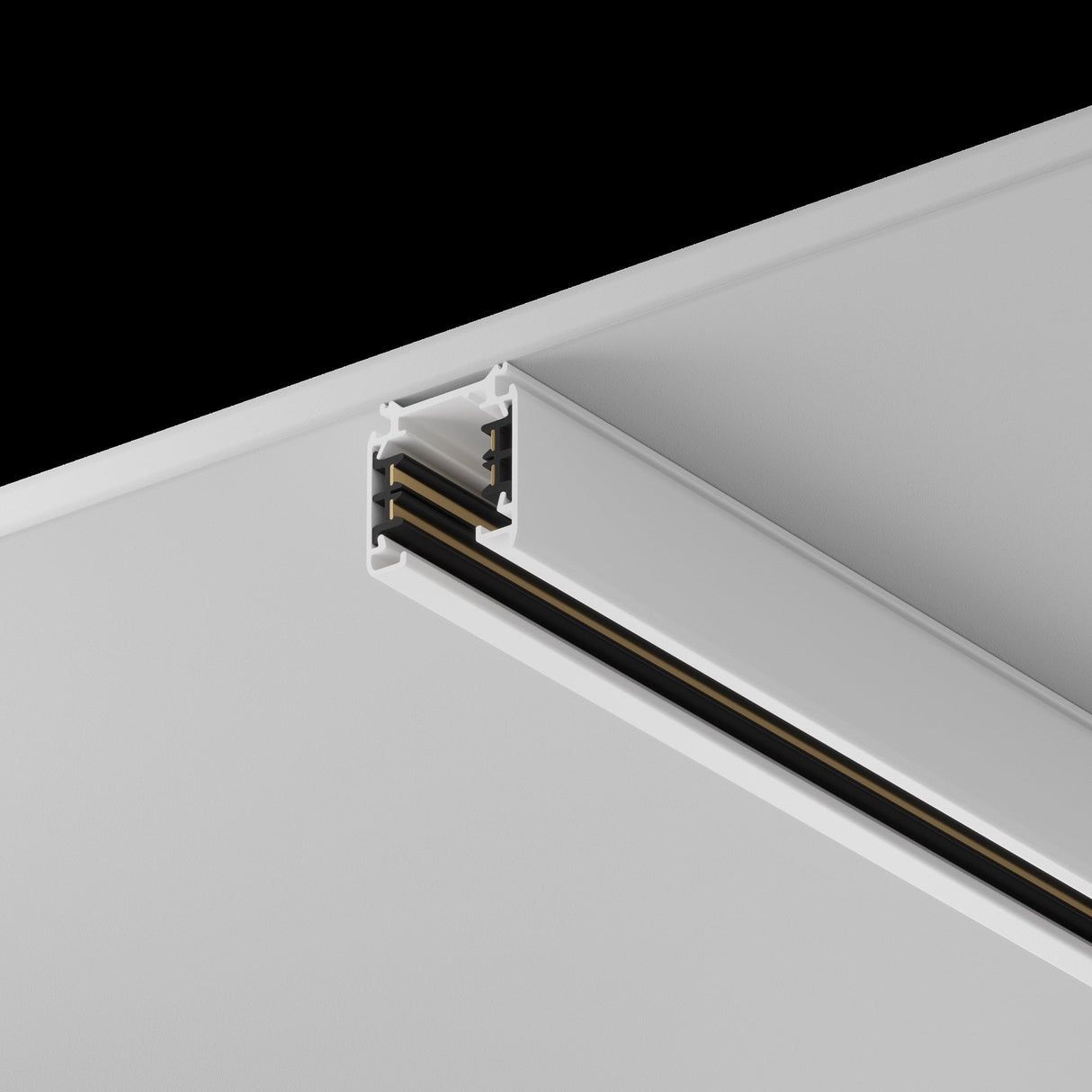 Three-Phase Trinity Track System - White Busbar for Customizable Lighting