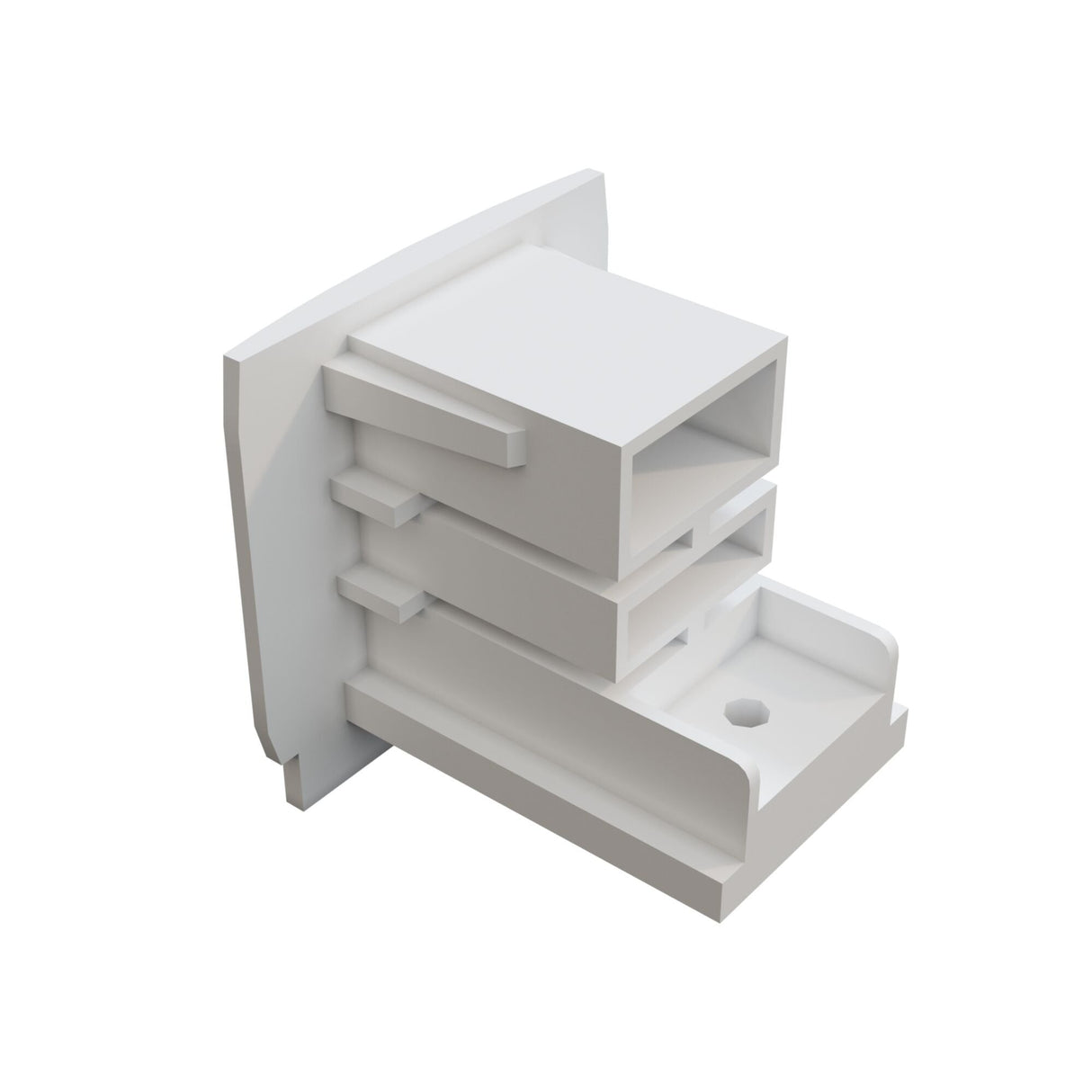 White Trinity Track System Accessory for Three-Phase Tracks