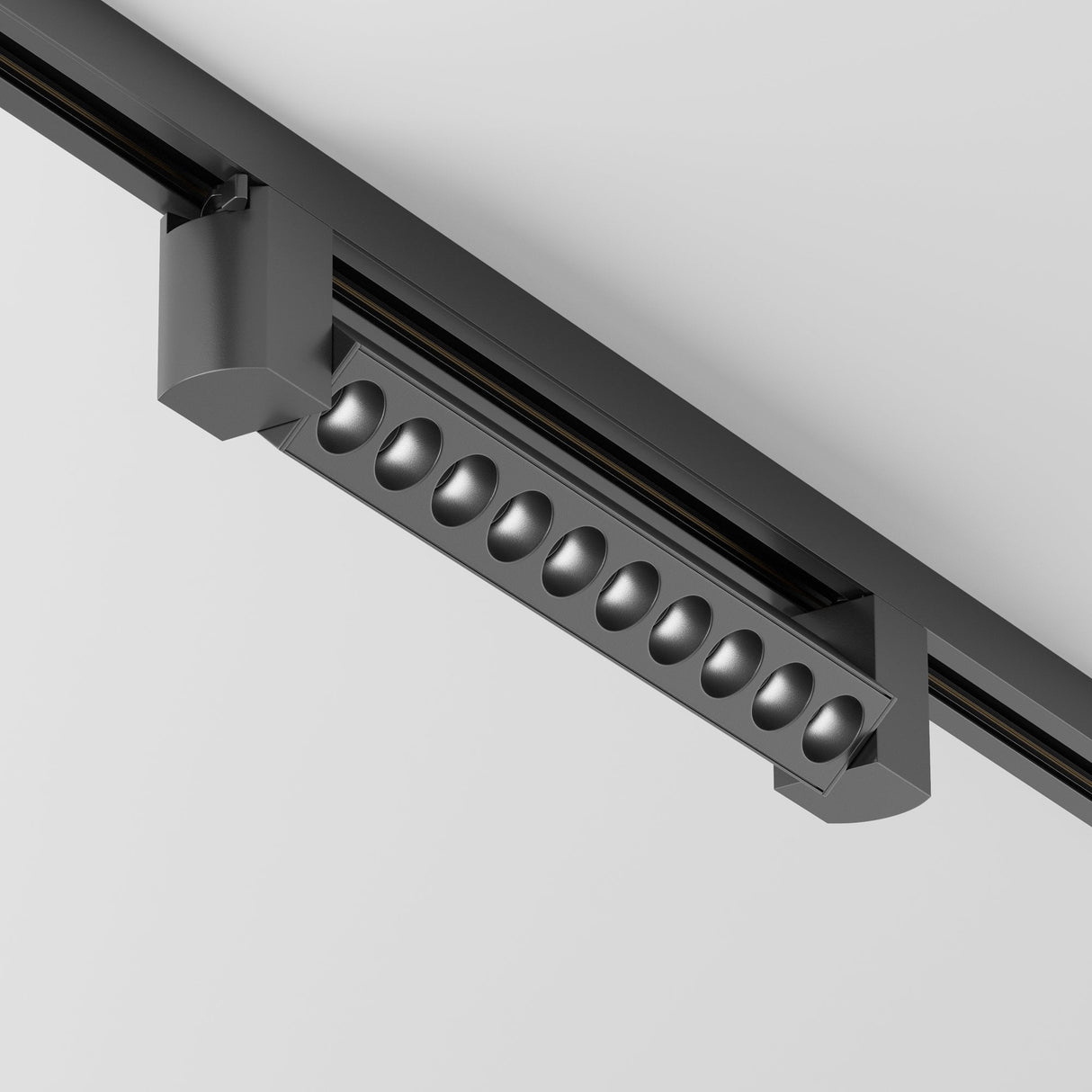 Sleek Black UNITY Points Track Lighting System - Modern 1 Phase Design