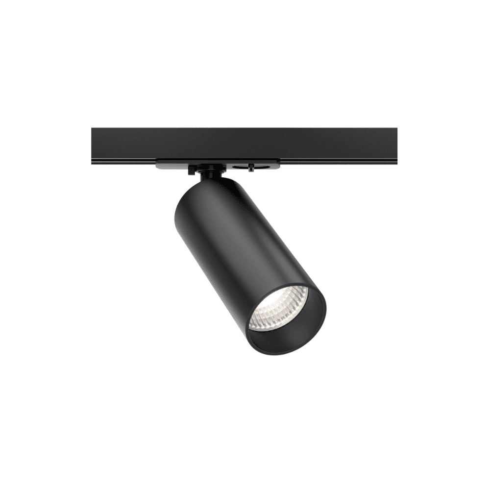 Black UNITY Focus LED Track Light System - 1 Phase, Adjustable Swivel Design