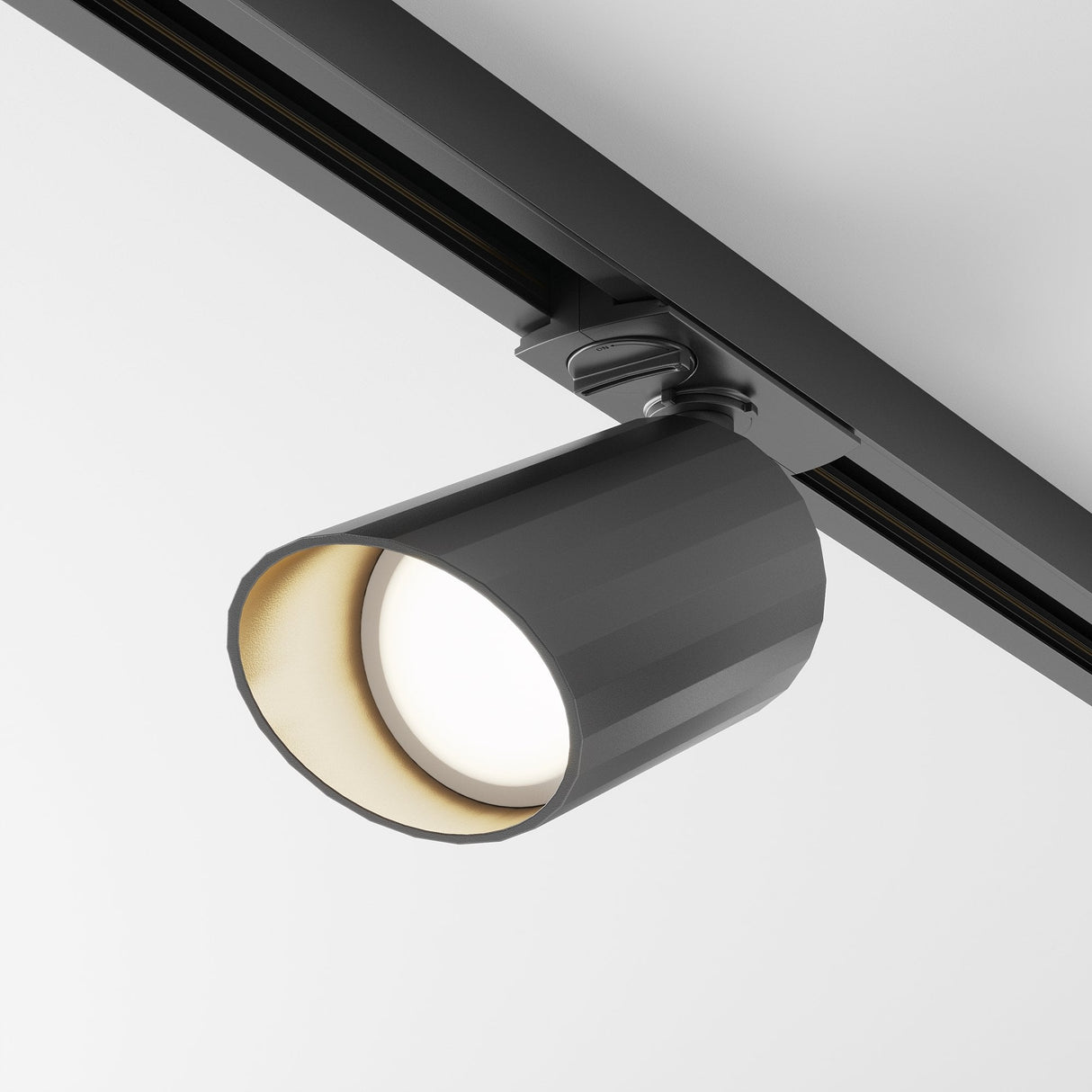 Sleek Black UNITY Lipari Track Light - Modern 1-Phase System