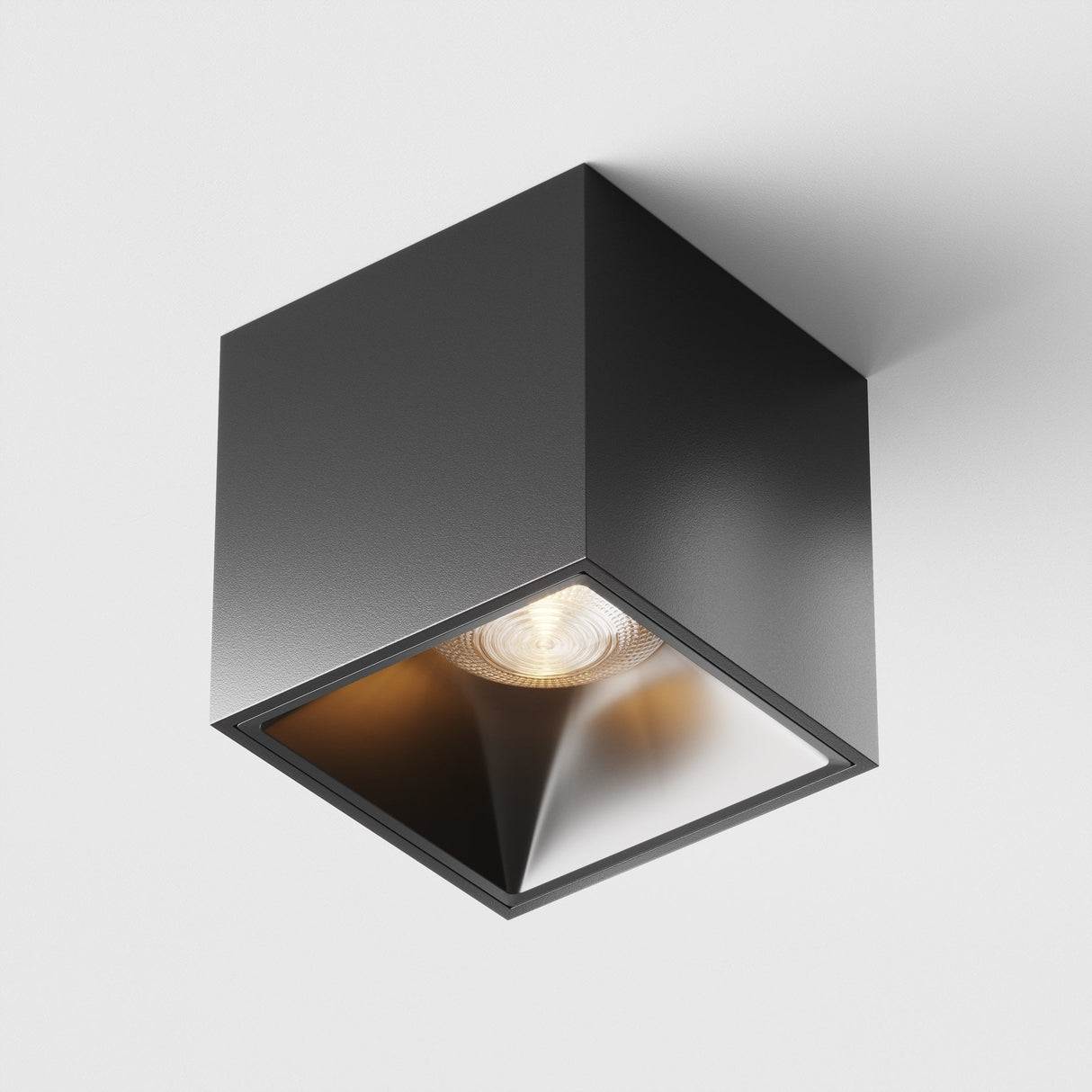 Sleek Black Alfa LED Ceiling and Wall Lamp