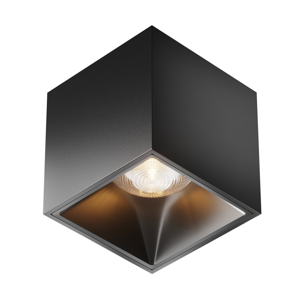 Sleek Black Alfa LED Ceiling and Wall Lamp