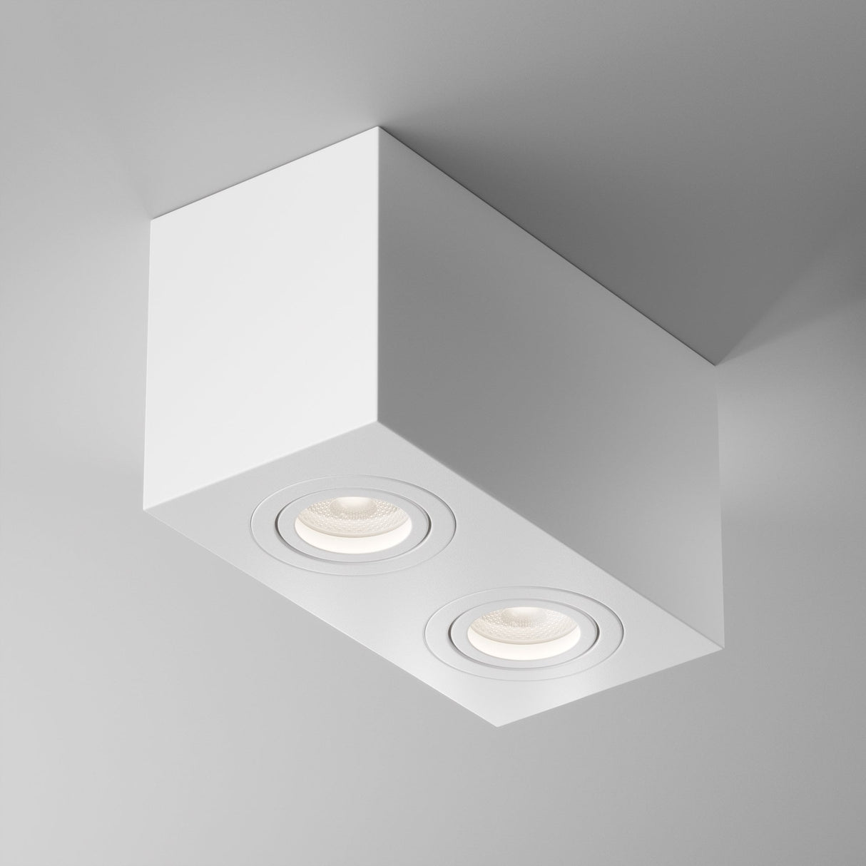 White Atom Dual Light Ceiling Lamp