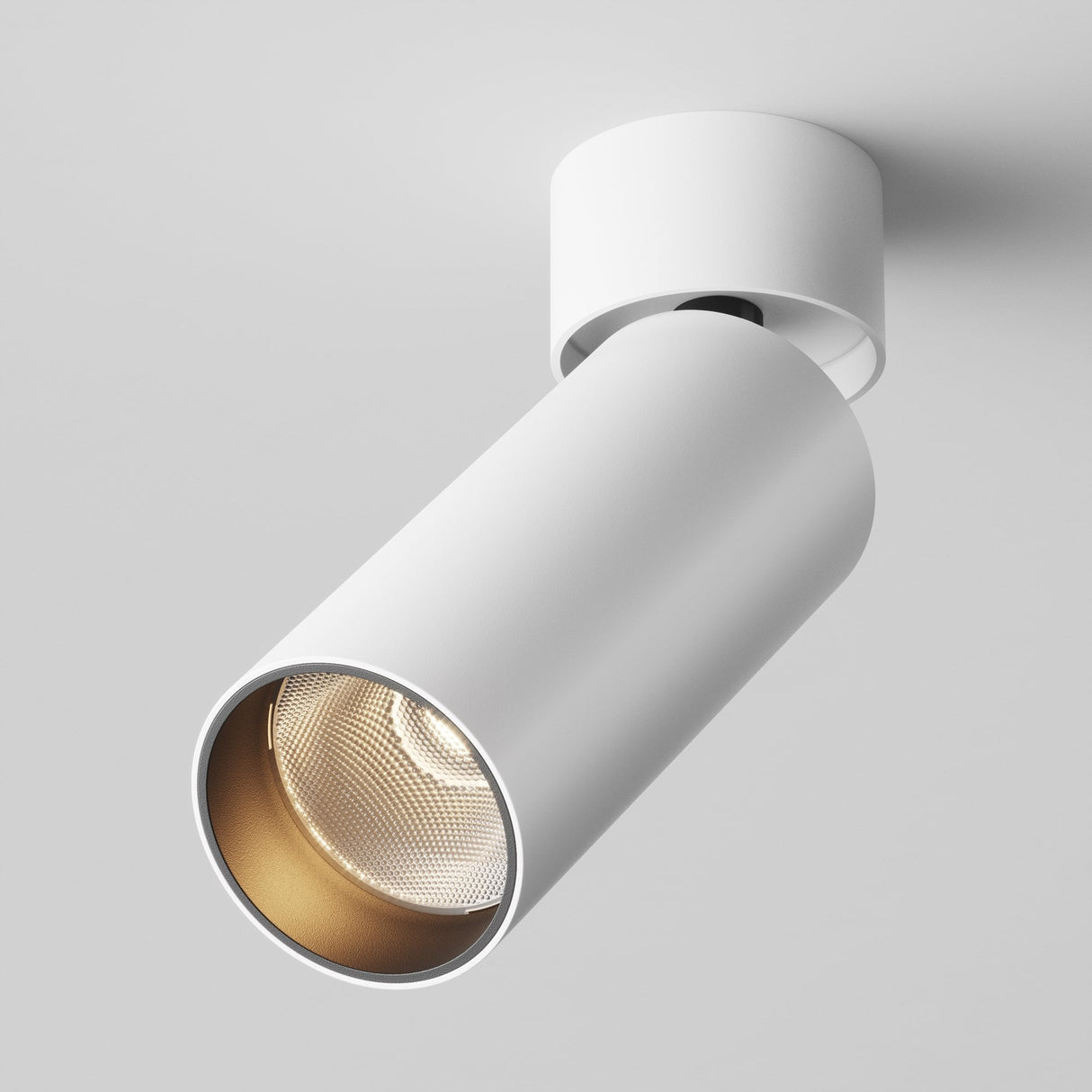 Sleek White FOCUS LED Ceiling Lamp by Maytoni Technical