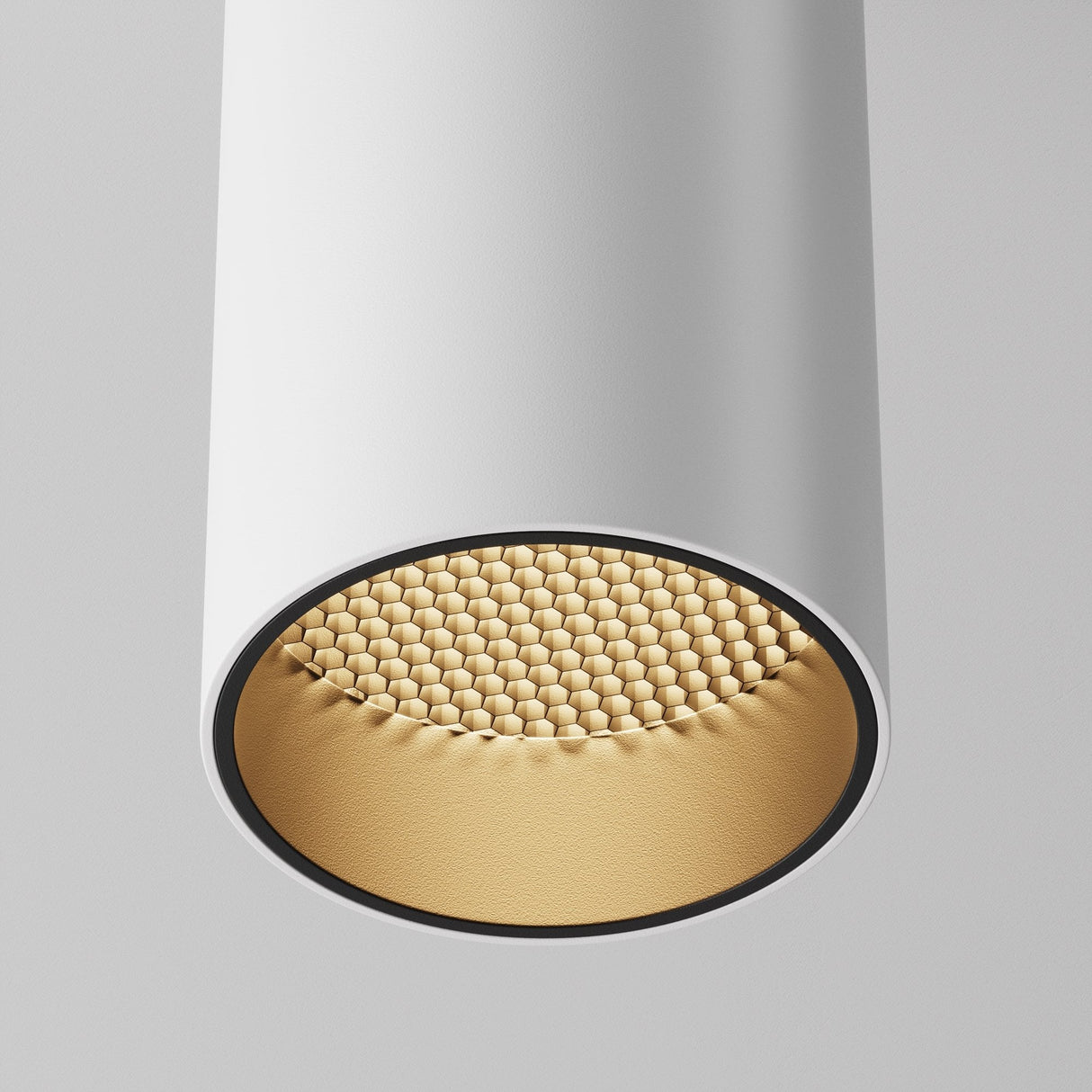 White FOCUS LED Ceiling Lamp - Modern Aluminum Design