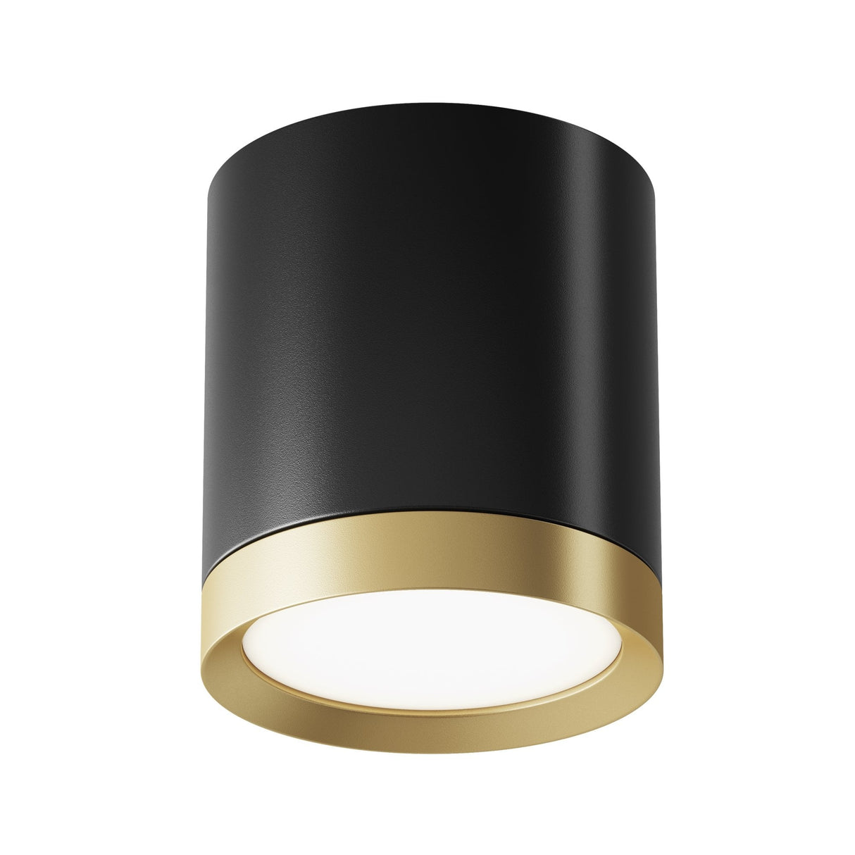 Sleek Black and Gold Hoop Ceiling Lamp - Modern Elegance