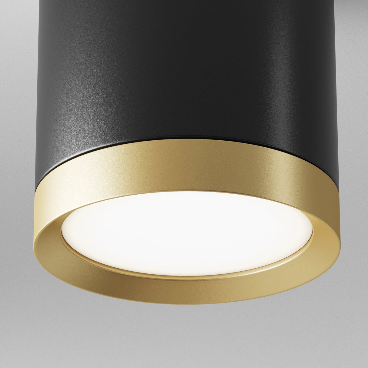 Sleek Black and Gold Hoop Ceiling Lamp - Modern Elegance