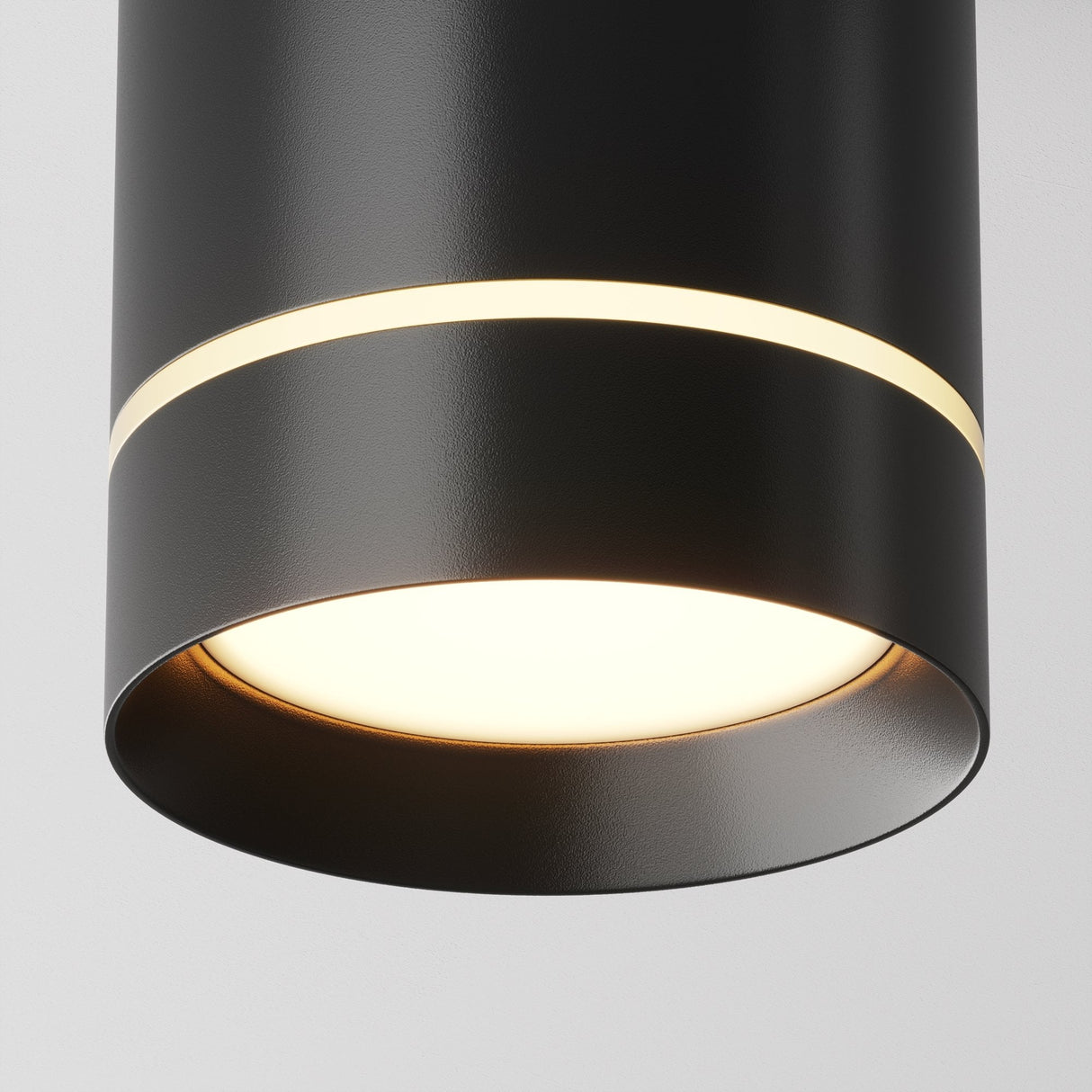 Sleek Black Orlo LED Ceiling Lamp