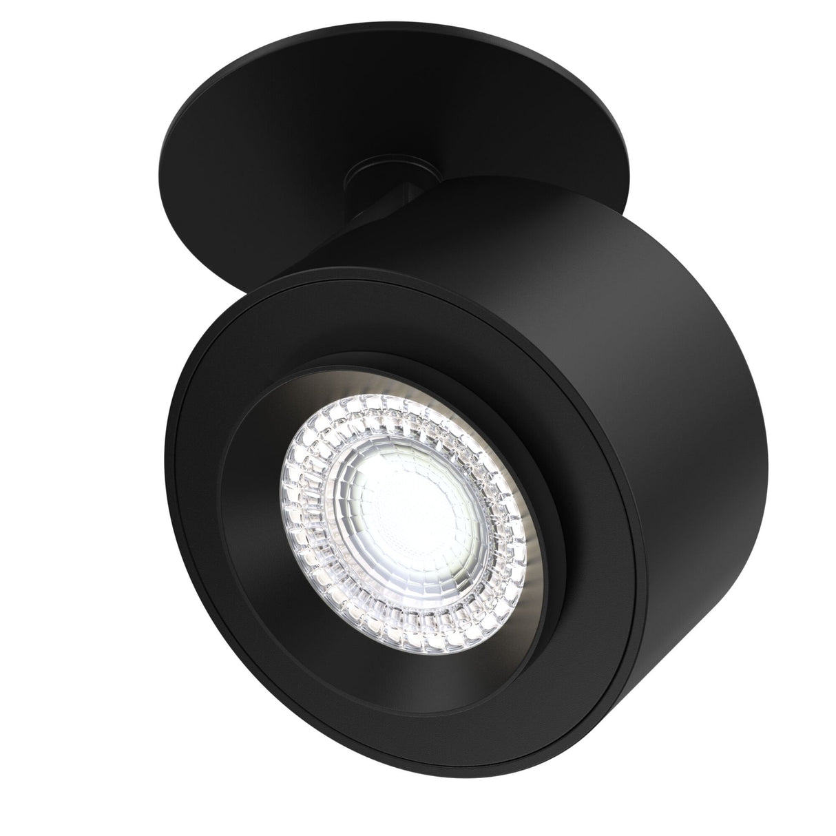 Sleek Black Treo Recessed Ceiling Lamp with Swivel LED Design
