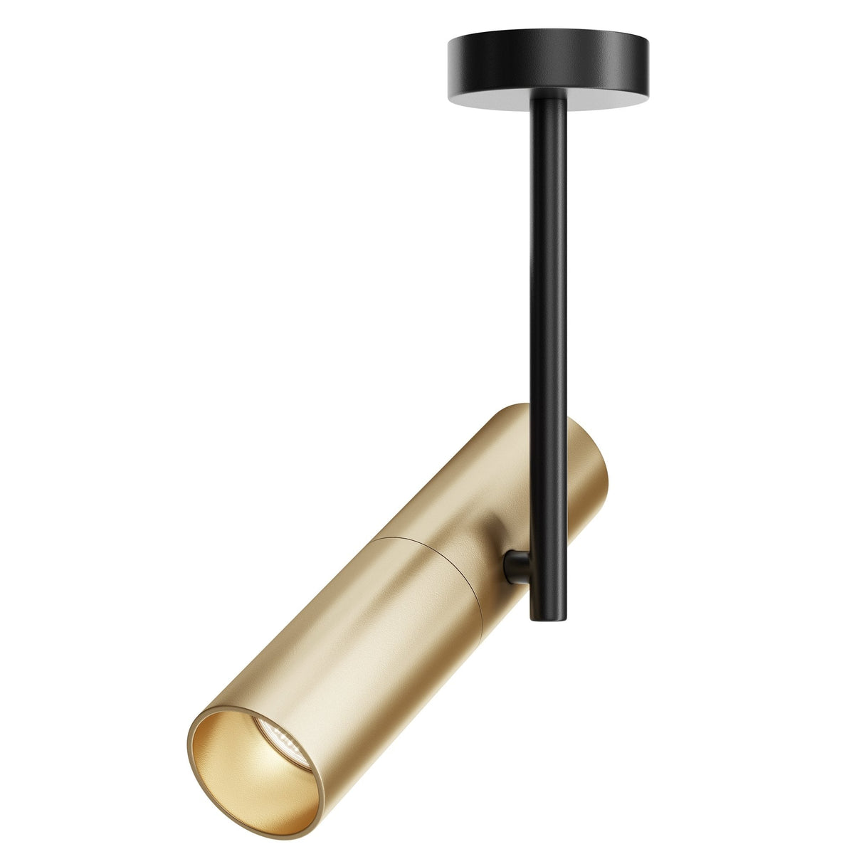 Contemporary Black and Gold Elti Adjustable Ceiling Lamp
