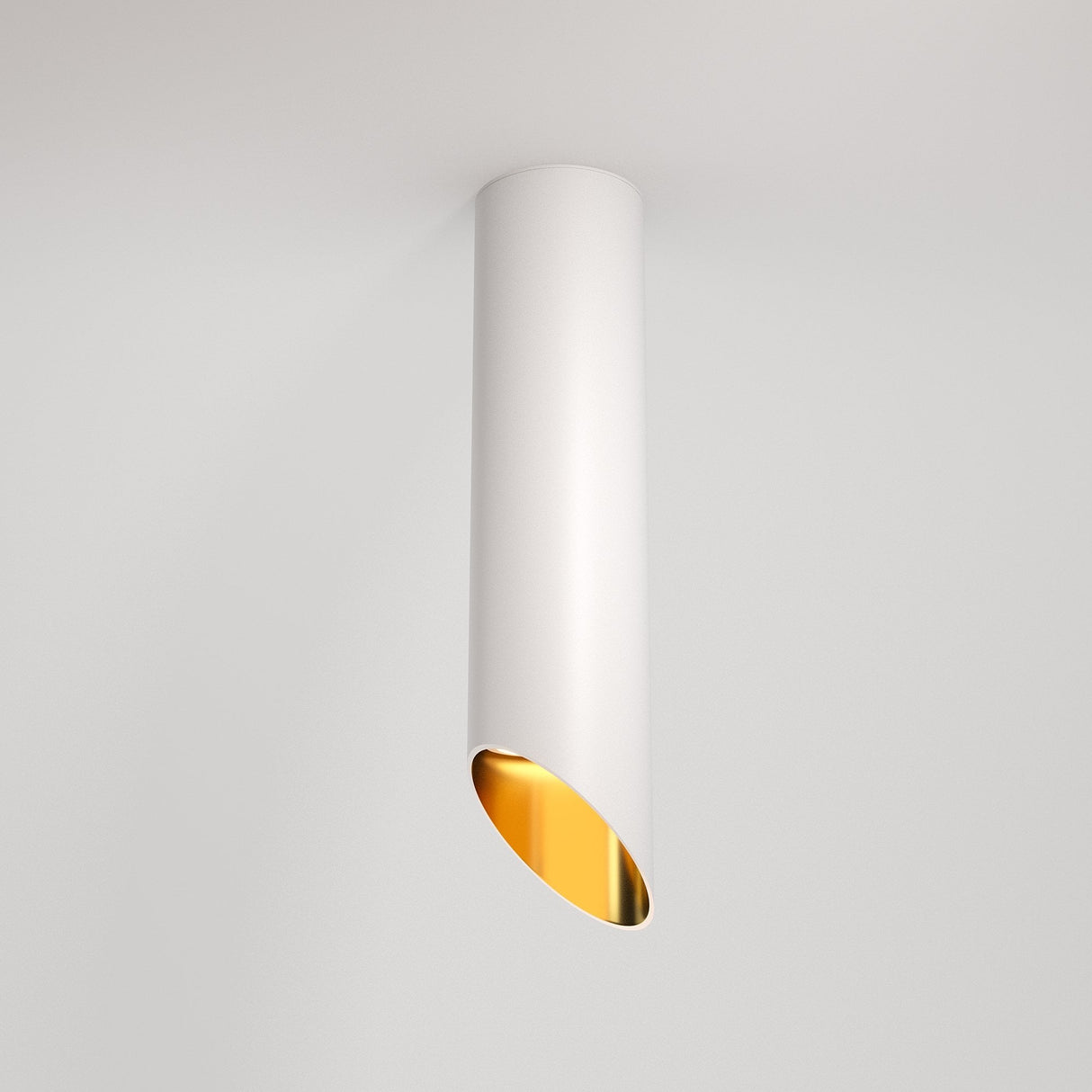 White and Gold Lipari Ceiling Lamp with Modern Minimalist Design