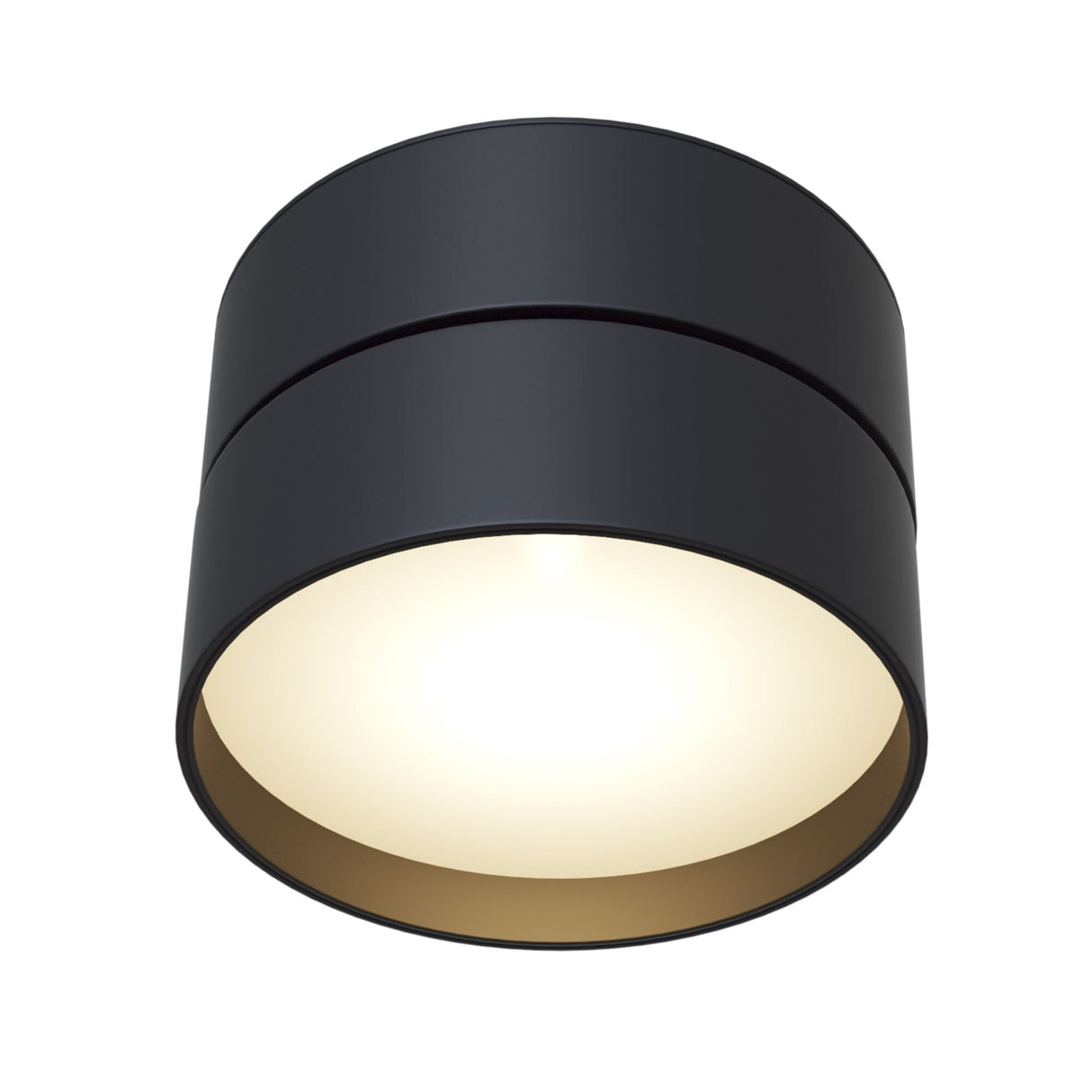 Sleek Black Onda Ceiling Lamp with Adjustable LED Light