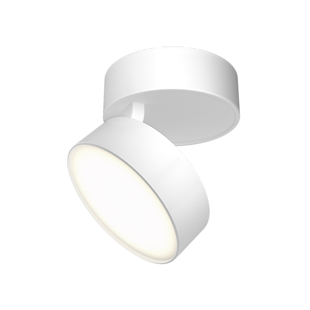 White Onda LED Ceiling Lamp with Adjustable Swivel Hinge