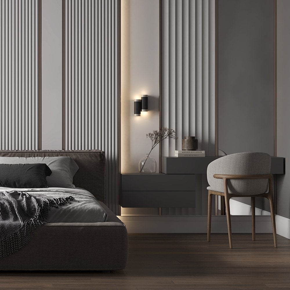 Sleek Black KILT Wall Lamp by Maytoni - Modern Aluminum Design