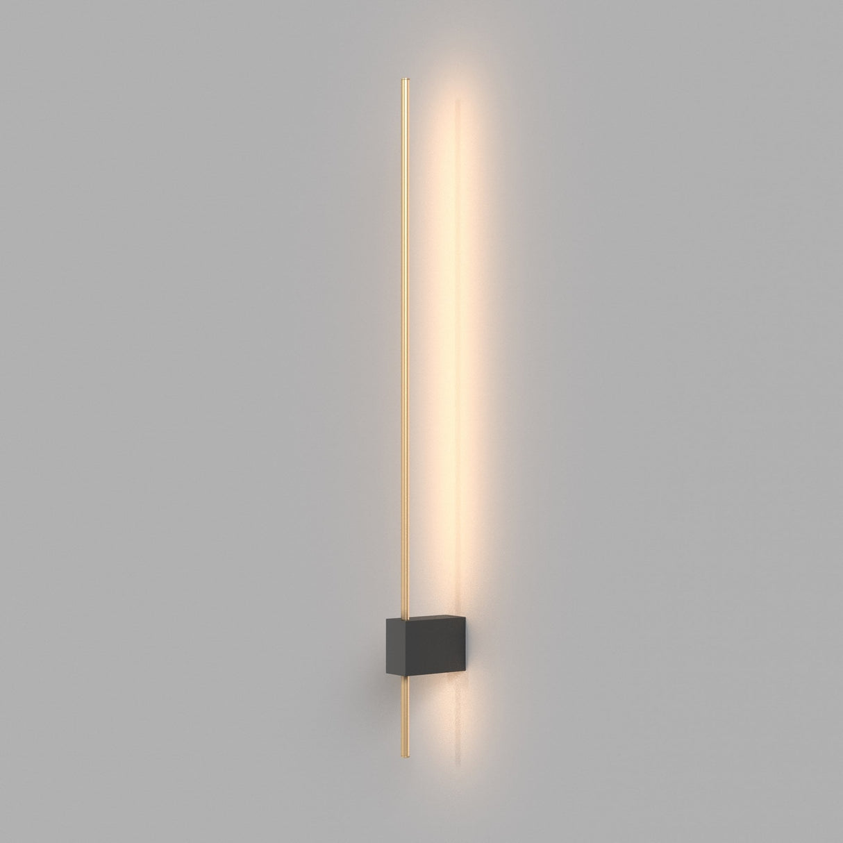 Sleek Black and Gold Wall Lamp - Modern Minimalist Design