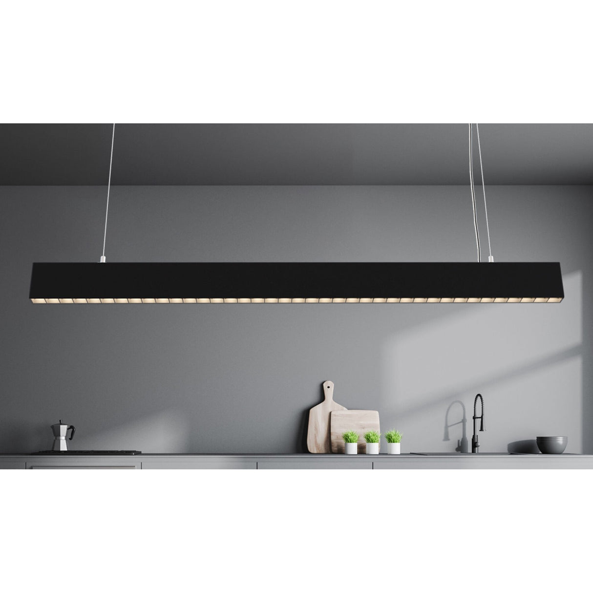 Sleek Black Pendant Lamp - Points Series by Maytoni Technical