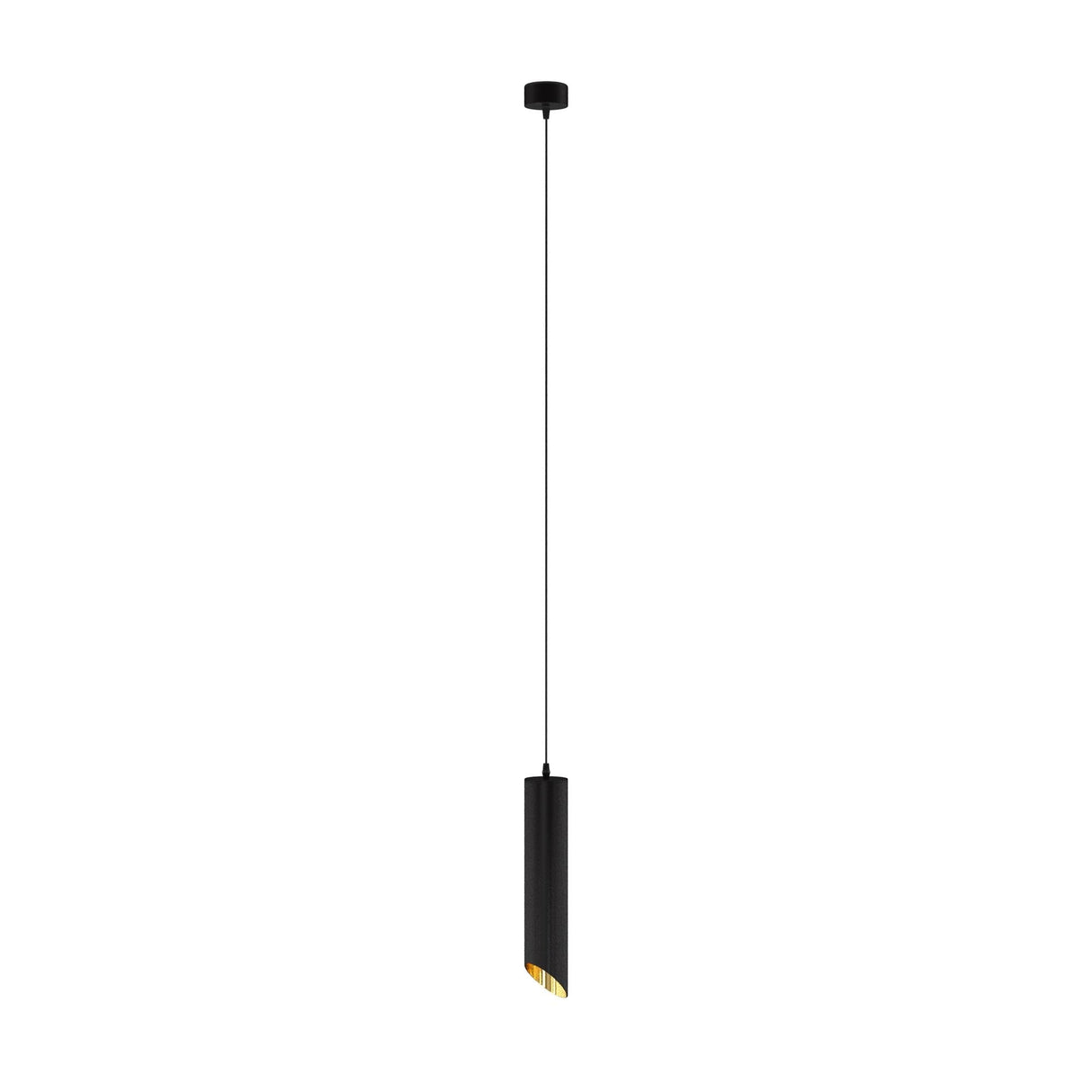 Sleek Black and Gold Lipari Pendant Lamp