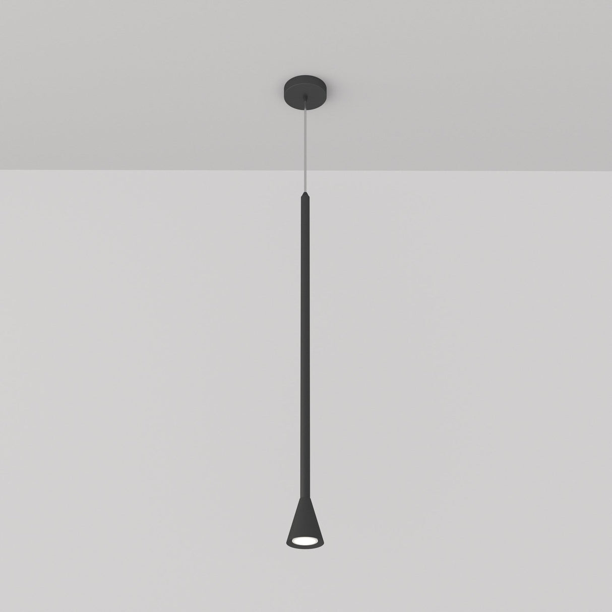 Sleek Black Metal Arrow Pendant Light - Modern Minimalist Design