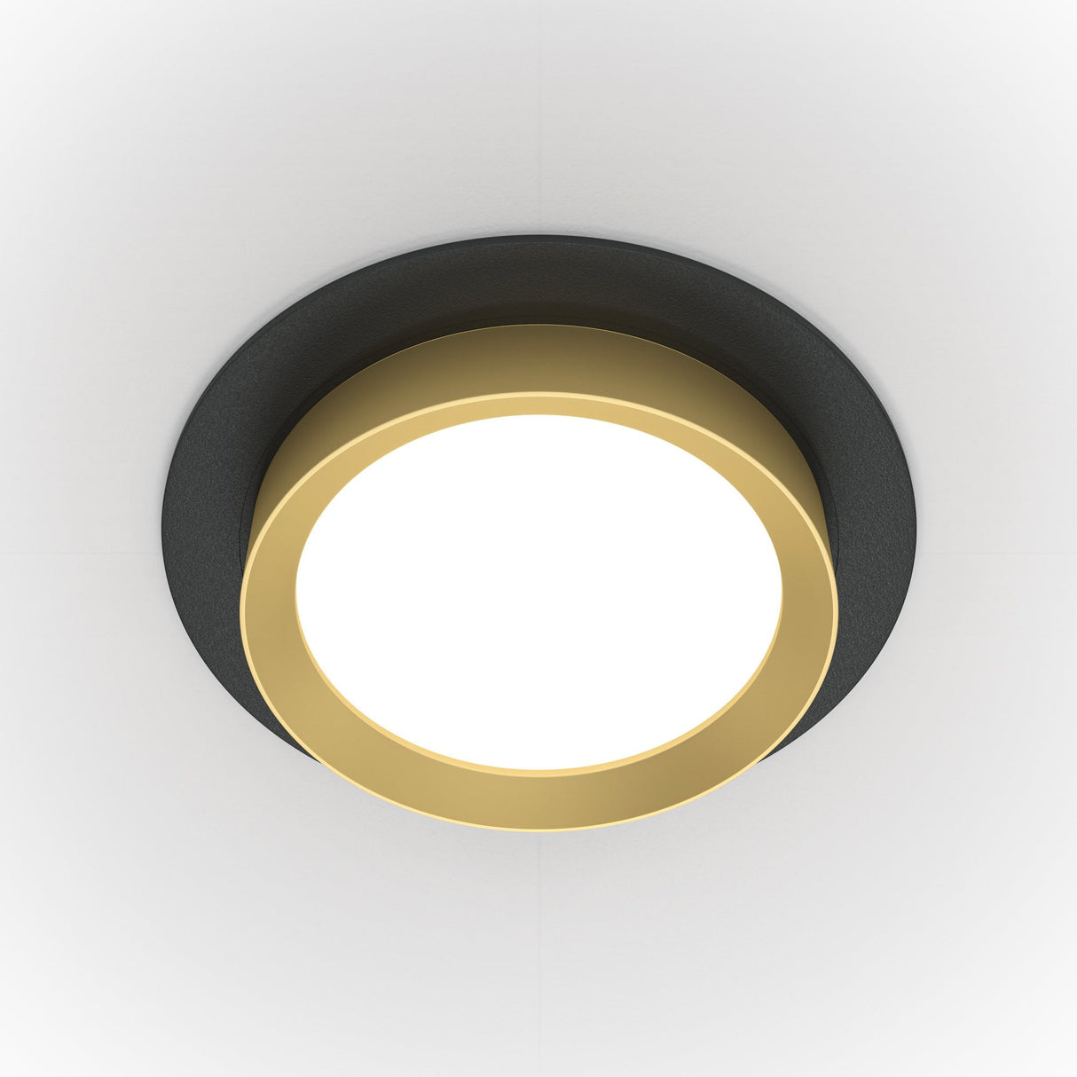 Sleek Black and Gold Hoop Recessed Downlight