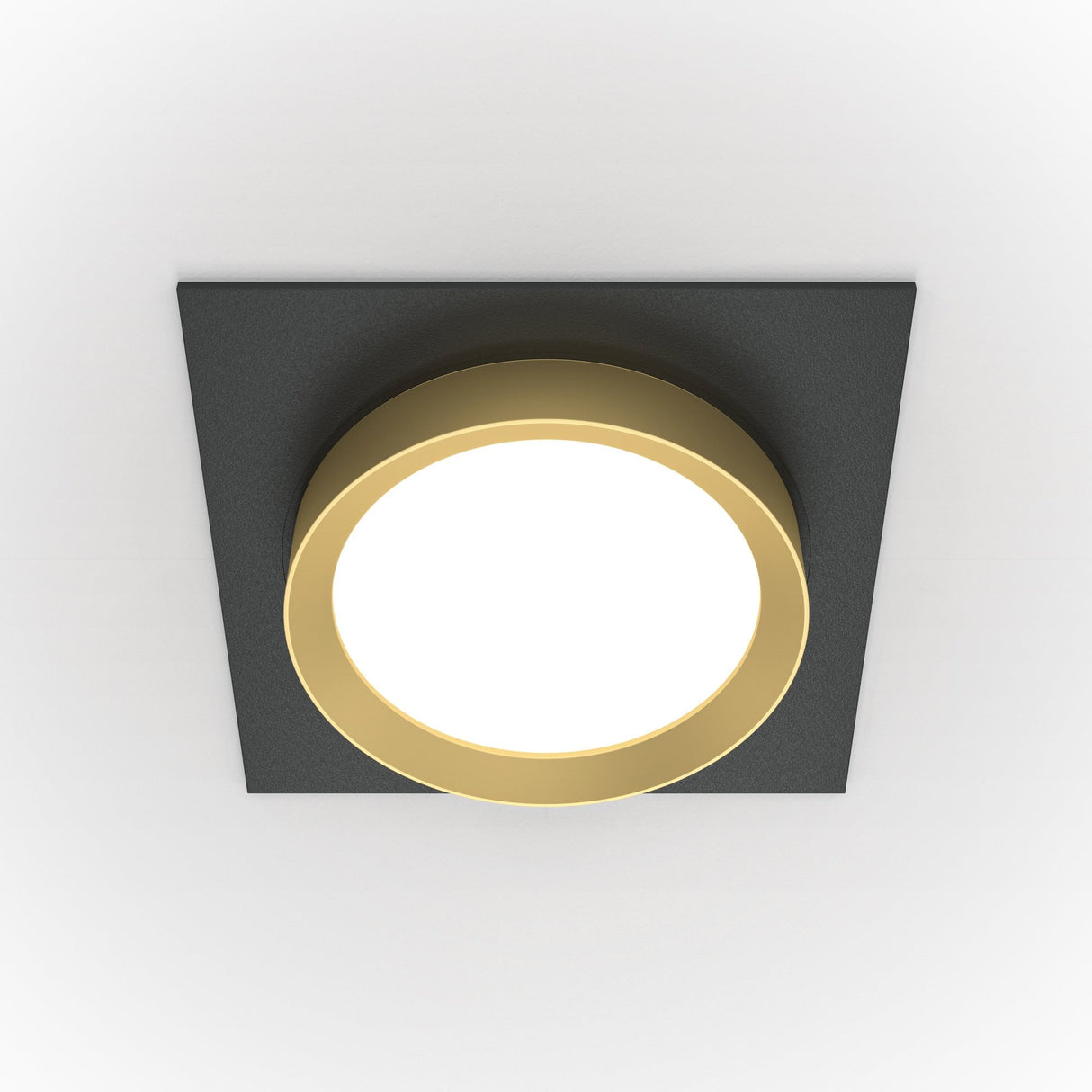 Sleek Black and Gold Hoop Recessed Downlight