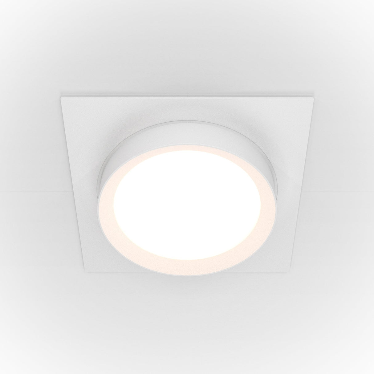 Sleek White Aluminum Recessed Hoop Downlight